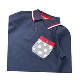 Monnalisa Polo tinta unita con Colletto E Taschino Blu per Bambino 220608 BLU MONNALISA 