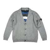 Monnalisa Cardigan tinta unita con Bottoni Grigio per Bambino 254802 GRIGIO MONNALISA 