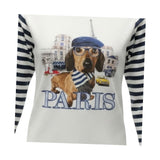 Monnalisa Shirt Girocollo tinta unita con Stampa E Fantasia A Righe Bianco per Bambina 256624 BIANCO MONNALISA 