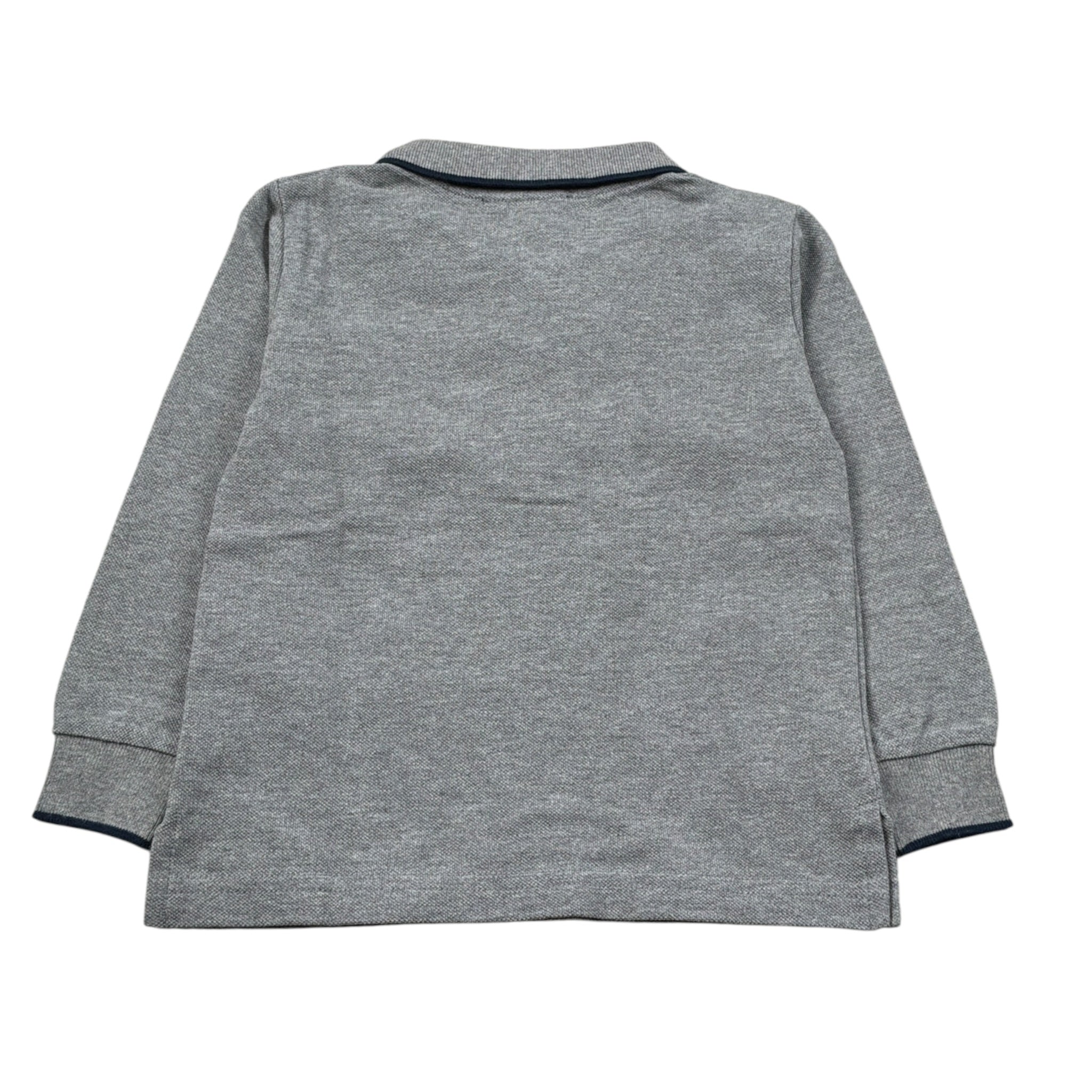Monnalisa Polo Manica Lunga tinta unita Grigio per Neonato 282604 GRIGIO MONNALISA 