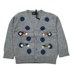 Monnalisa Cardigan tinta unita con Ricami Grigio per Neonato 282800 GRIGIO MONNALISA 