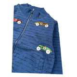 Monnalisa Felpa tinta unita con Stampa E Zip Blu per Neonato 282803 BLU MONNALISA 
