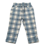 Monnalisa Pantalone Fantasia Quadri con Elastico In Vita Azzurro per Neonato 286408 AZZURRO MONNALISA 