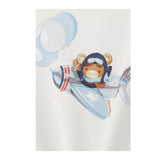 Monnalisa Shirt Girocollo tinta unita Stampa Fantasia Bianco per Neonato 286601 BIANCO MONNALISA 