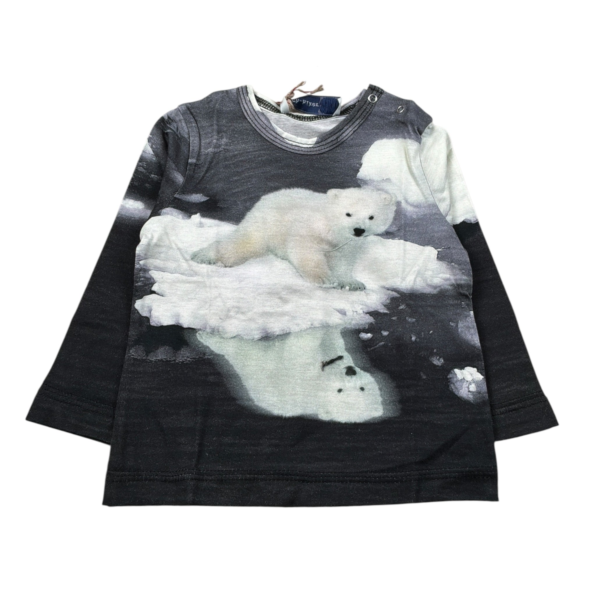 Monnalisa Shirt Girocollo Stampa Fantasia Nero per Neonato 2866046640 NERO MONNALISA 