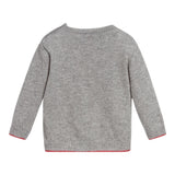 Monnalisa Maglia Girocollo tinta unita con Ricami Grigio per Neonato 286604 GRIGIO MONNALISA 