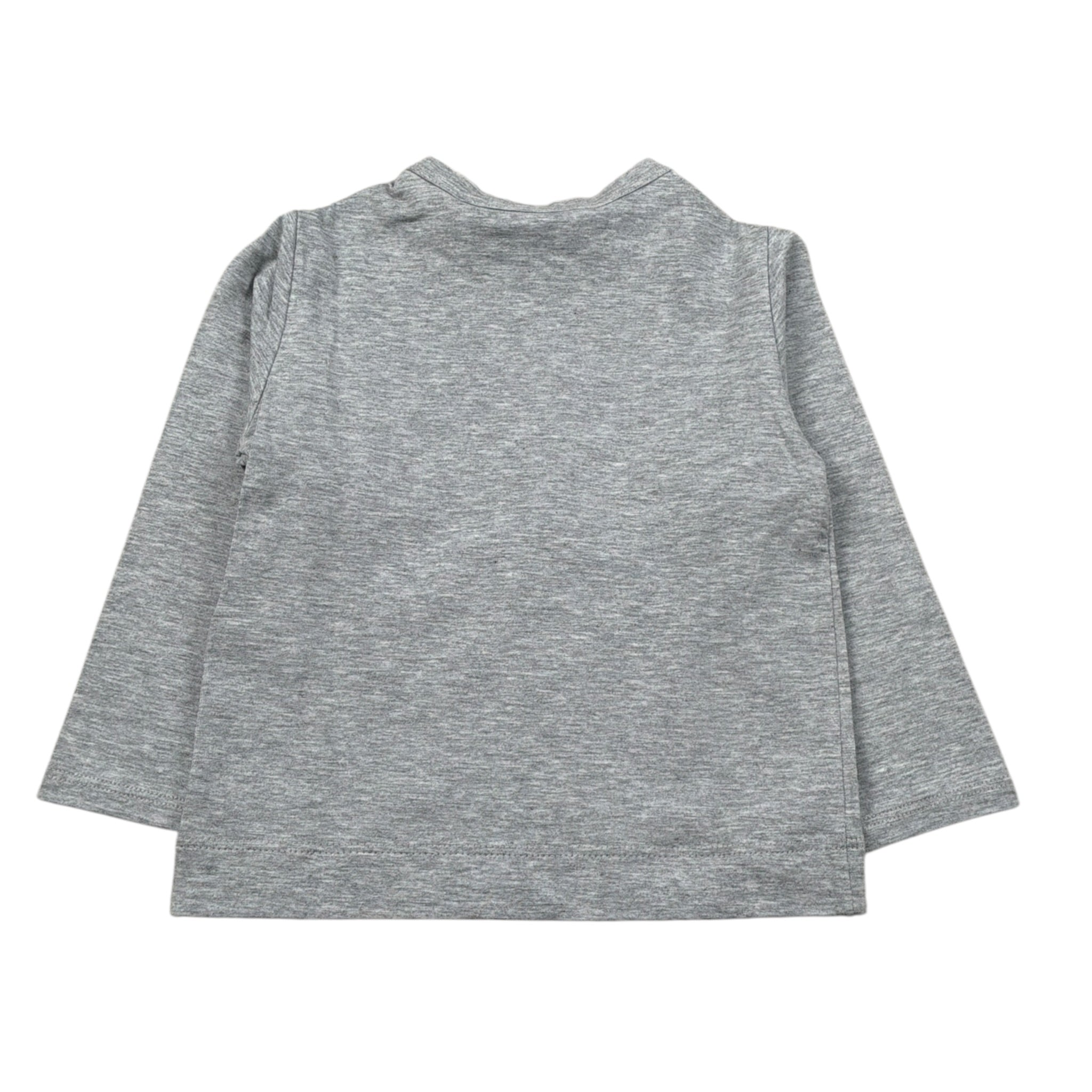 Monnalisa Shirt Girocollo tinta unita Stampa Fantasia Grigio per Neonato 286610PA GRIGIO MONNALISA 
