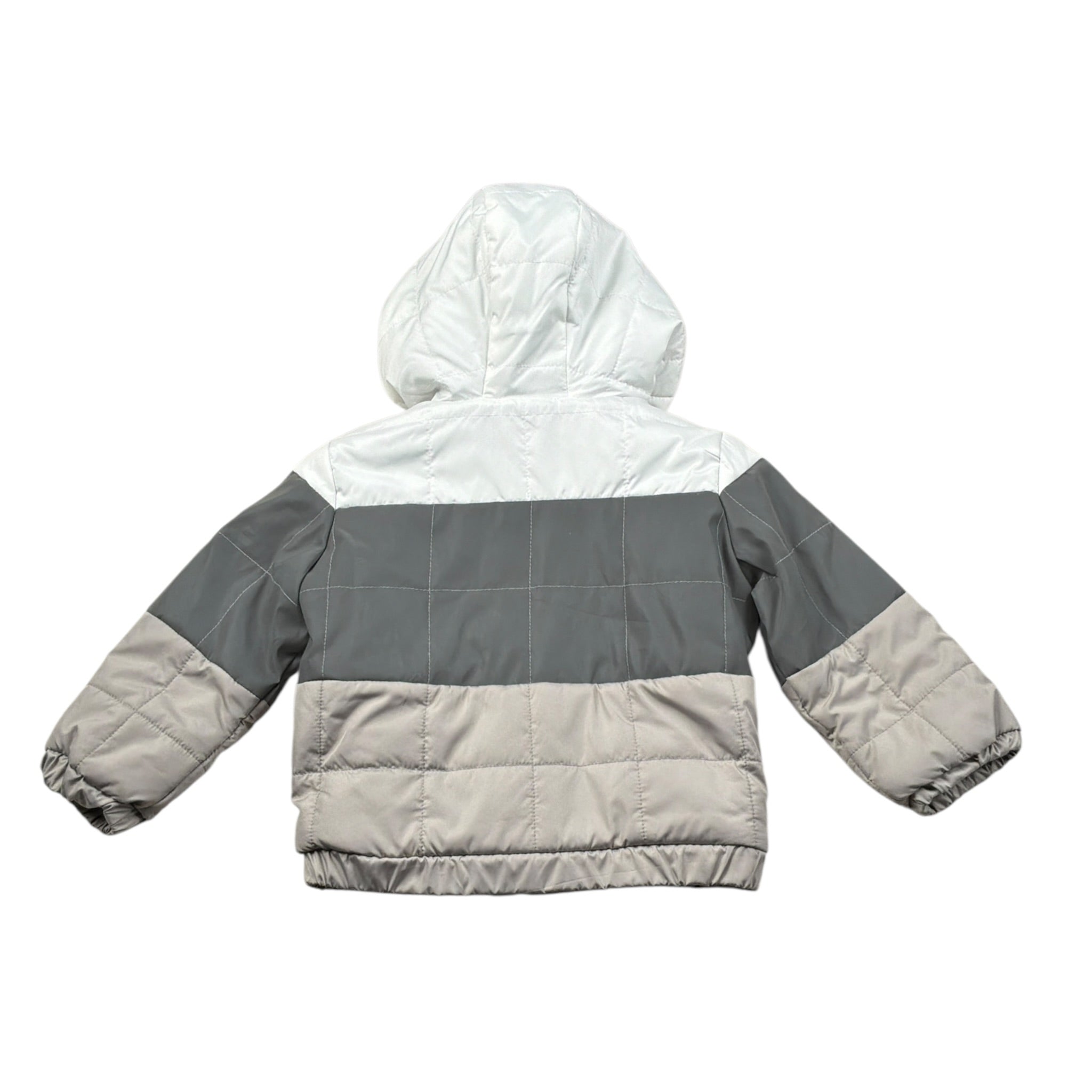 Monnalisa Giubbino Tricolore con Capuccio Catalinfrangente Grigio per Bambino 288100J GRIGIO MONNALISA 
