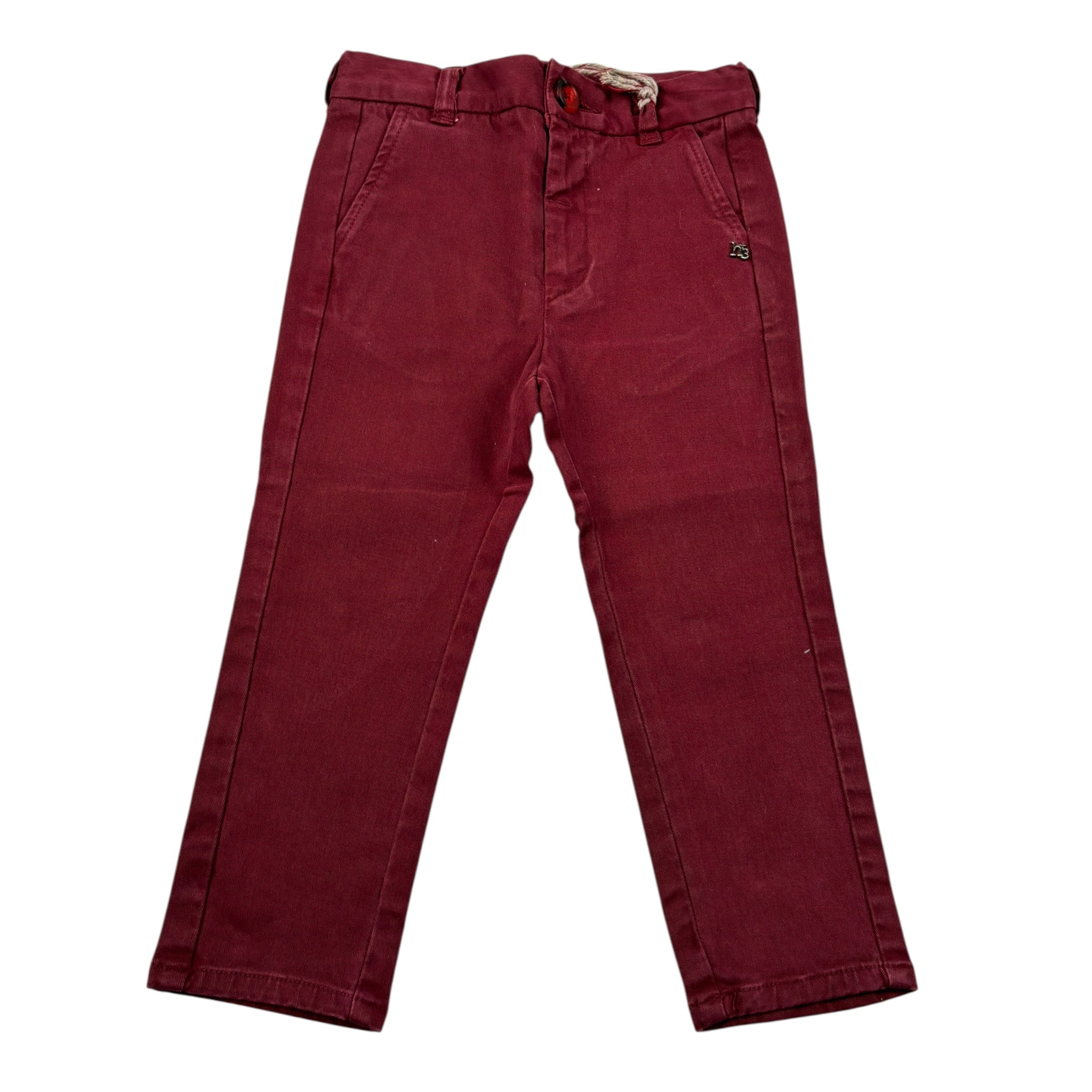 Monnalisa Pantalone Tinta Unit con Girovita Regolabile Rosso per Neonato 288400R1 ROSSO MONNALISA 