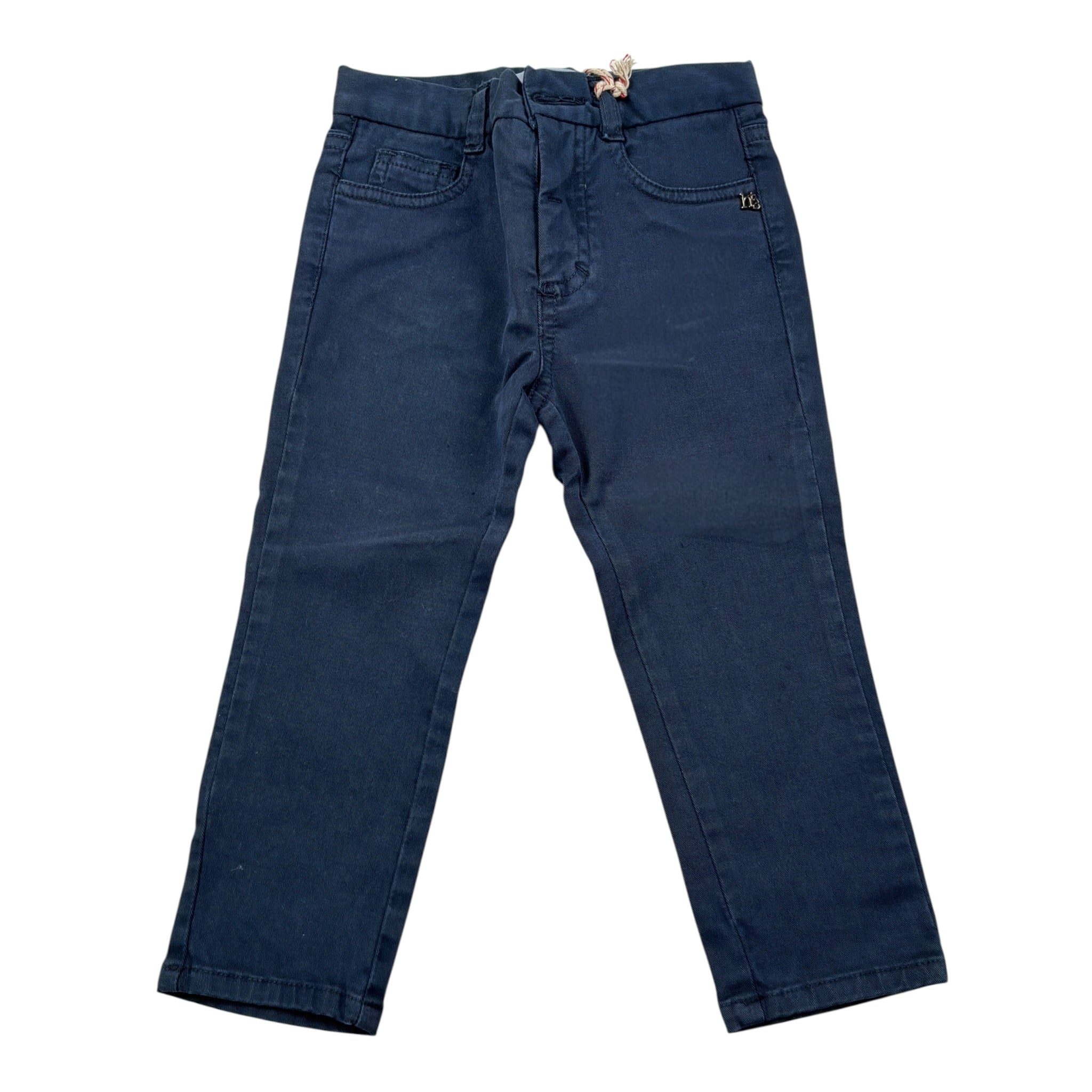 Monnalisa Pantalone tinta unita con Girovita Regolabile Blu per Neonato 288401R1 BLU MONNALISA 