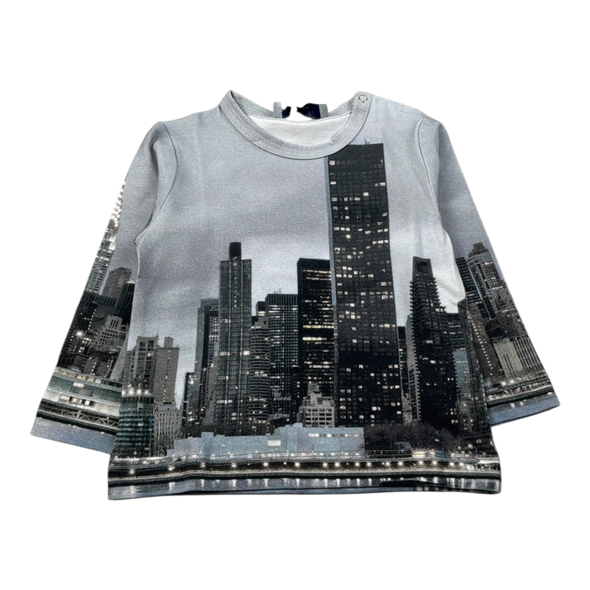 Monnalisa Shirt Stampa Fantasia Grigio per Neonato 288605 GRIGIO MONNALISA 
