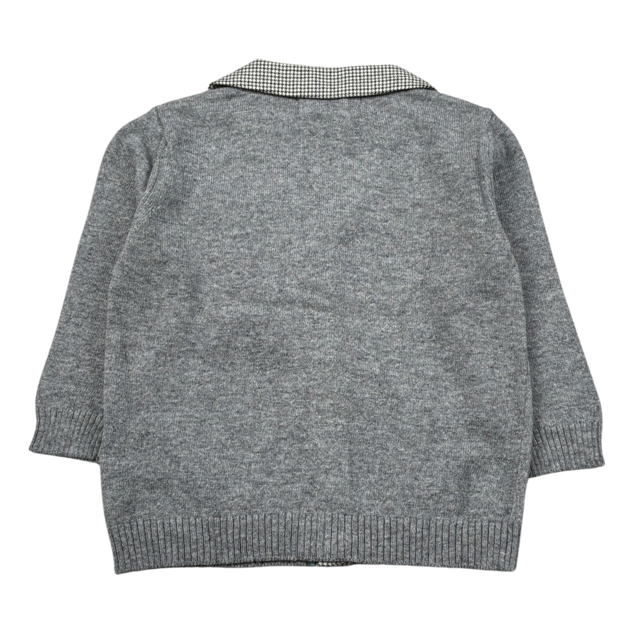 Monnalisa Cardigan tinta unita con Ricami Grigio per Neonato 288805 GRIGIO MONNALISA 