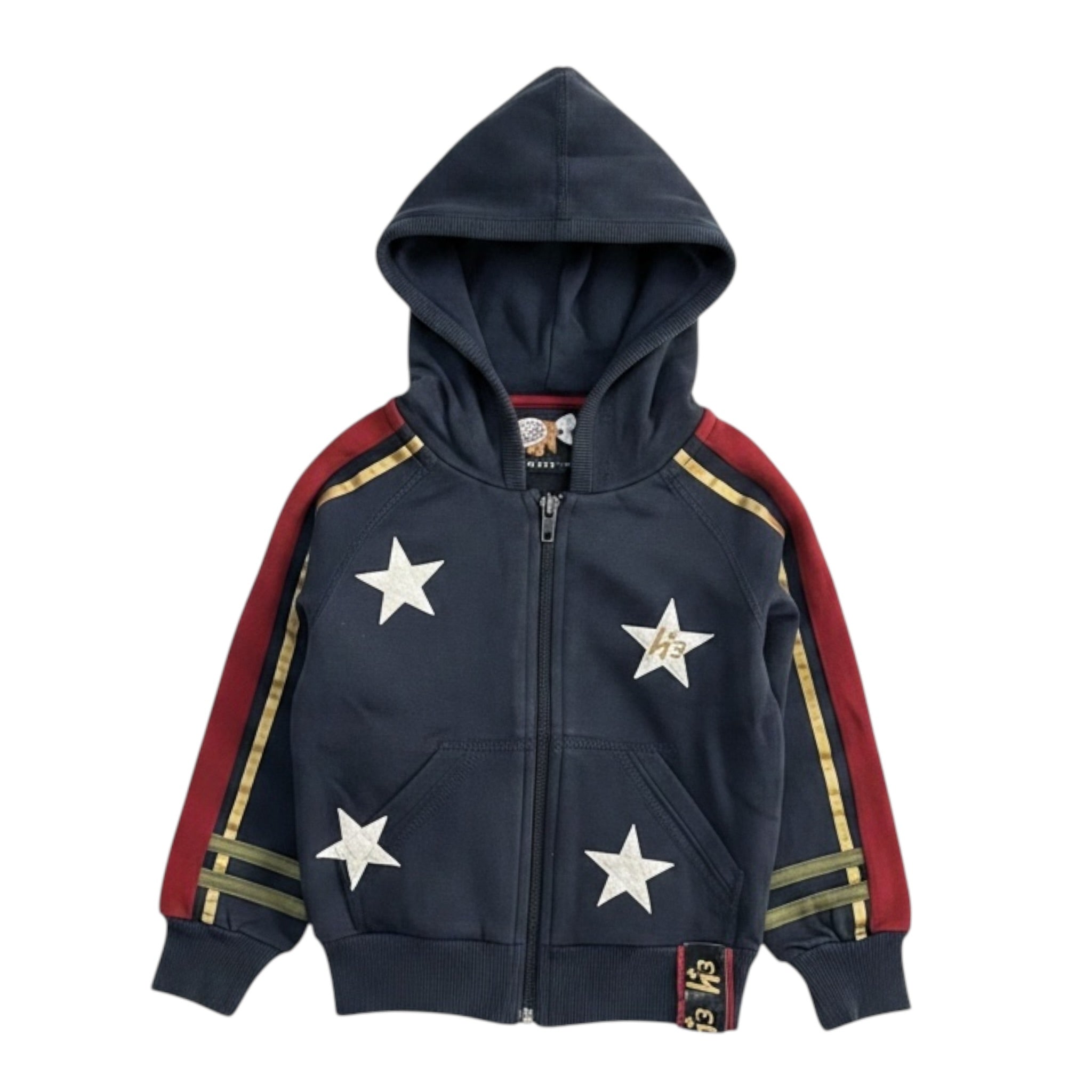 Monnalisa Felpa tinta unita con Zip E Cappuccio Blu per Neonato 288806AC BLU MONNALISA 