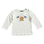 Monnalisa Shirt Girocollo tinta unita con Stampa Bianco per Neonato 28B607 BIANCO MONNALISA 