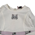 Monnalisa Abito Manica Lunga Bicolore Panna/Rosa per Neonata 310925 PANNA/ROSA MONNALISA 