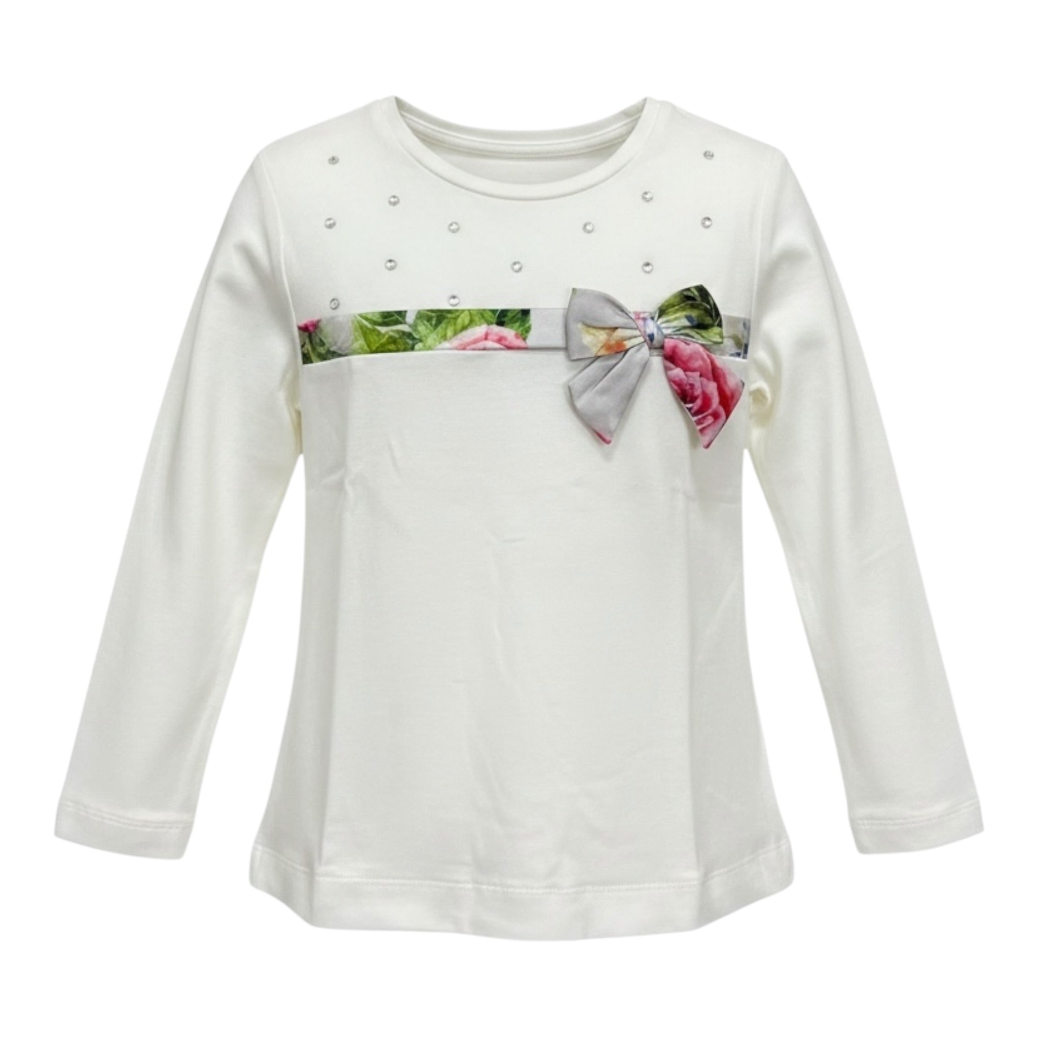 Monnalisa Shirt tinta unita con Stampa Bianco per Neonata 316629 BIANCO MONNALISA 