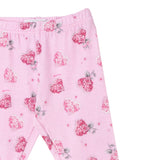 Monnalisa Leggins Tint Unita con Stampe Rosa per Neonata 31D404 ROSA MONNALISA 