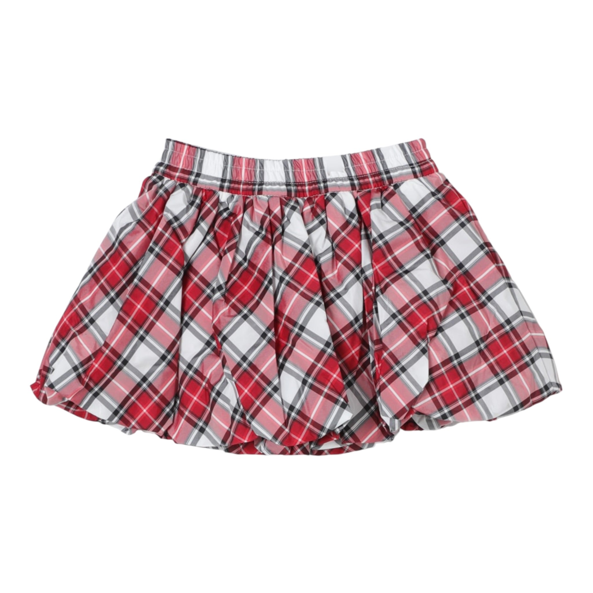 Monnalisa Gonna Bicolore con Fantasia A Quadri Bianco/Rosso per Neonata 31D704 BIANCO/ROSSO MONNALISA 