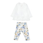 Monnalisa Completo 2 Pezzi Shirt-Leggins Panna per Neonata 31F504 PANNA MONNALISA 