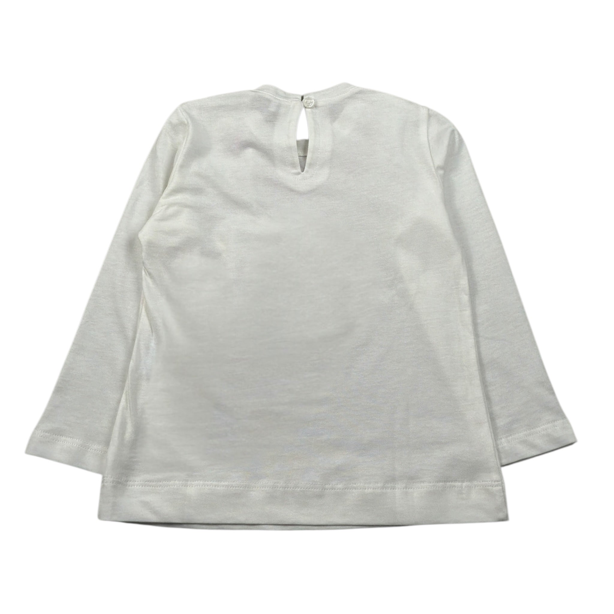 Monnalisa Shirt Girocollo tinta unita con Stampa Panna per Neonata 31F623 PANNA MONNALISA 