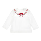 Monnalisa Shirt Girocollo tinta unita con Stampa Panna per Neonata 31F6246 PANNA MONNALISA 