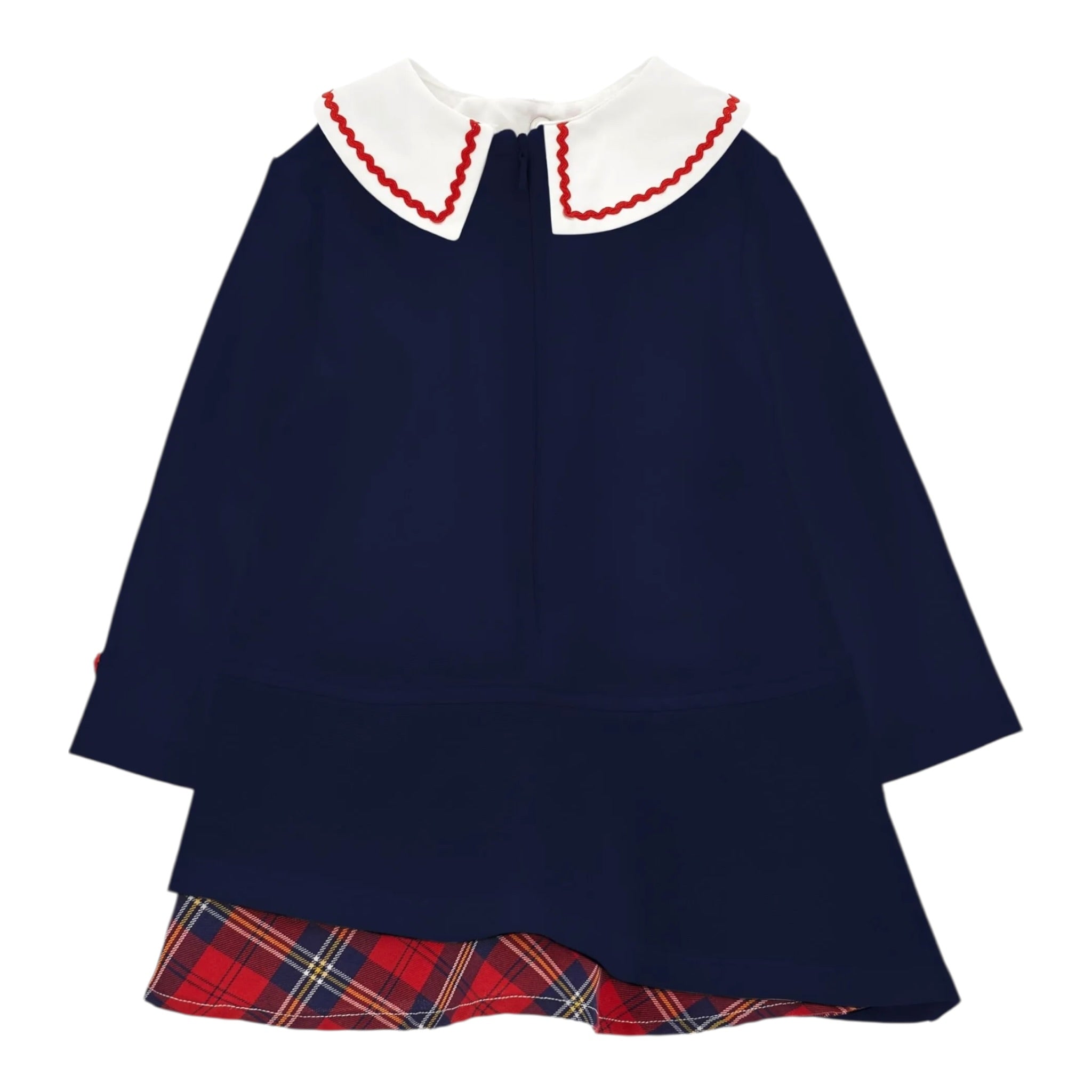 Monnalisa Abito Manica Lunga tinta unita Blu per Neonata 31F912 BLU MONNALISA 