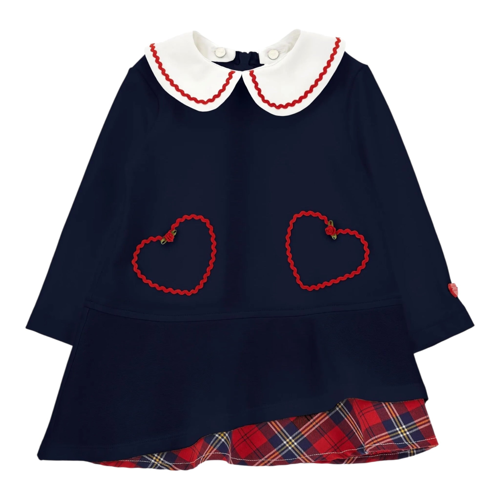 Monnalisa Abito Manica Lunga tinta unita Blu per Bambina 31F912JX BLU MONNALISA 