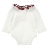 Monnalisa Completo 2Pz Body-Gonna con Fantasia Scozzese Bianco per Neonata 350509 BIANCO MONNALISA 