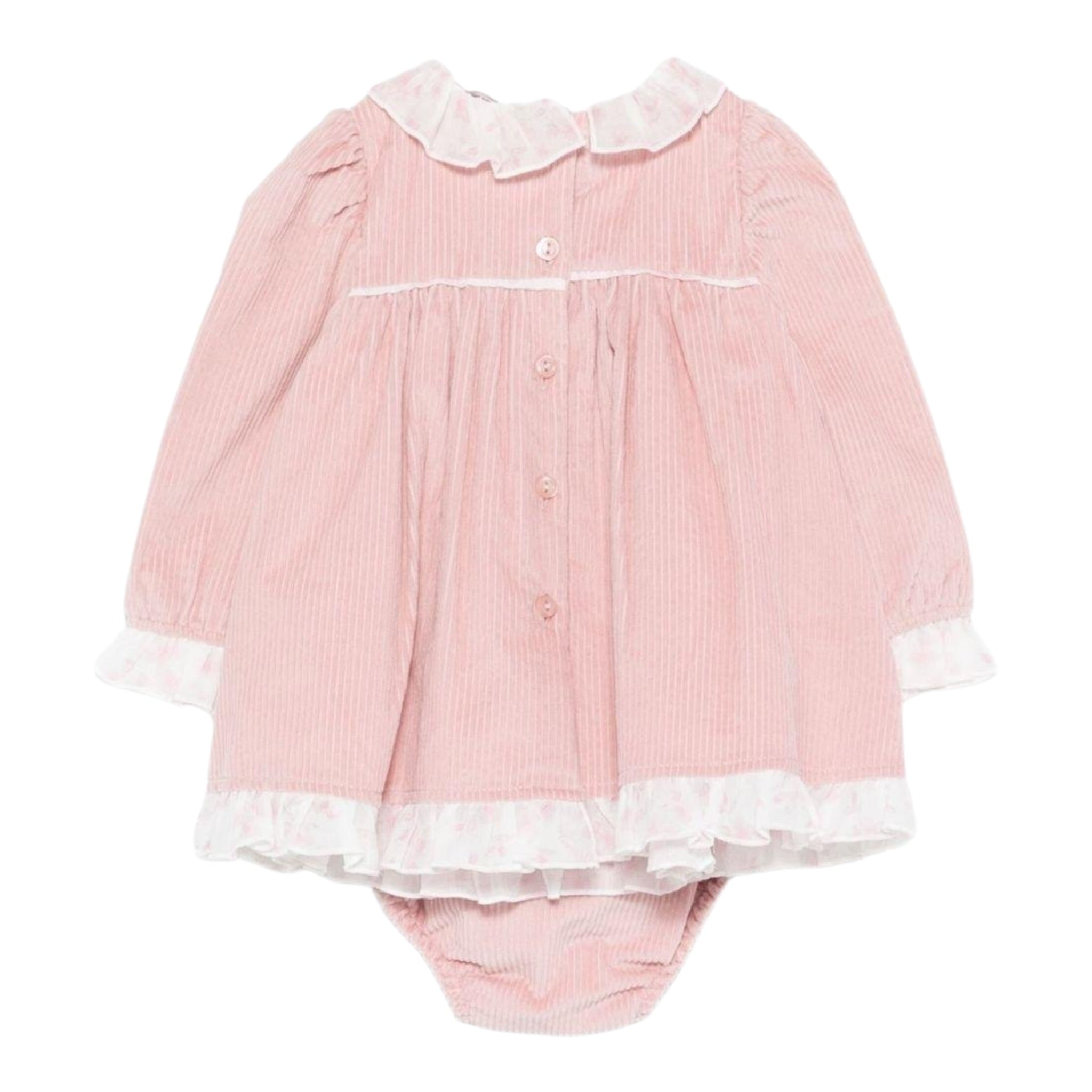 Monnalisa Abito con Culotte tinta unita Rosa per Neonata 35F513 ROSA MONNALISA 