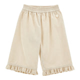 Monnalisa Pantalone tinta unita Modello Palazzo Beige per Bambina 37F402J BEIGE MONNALISA 