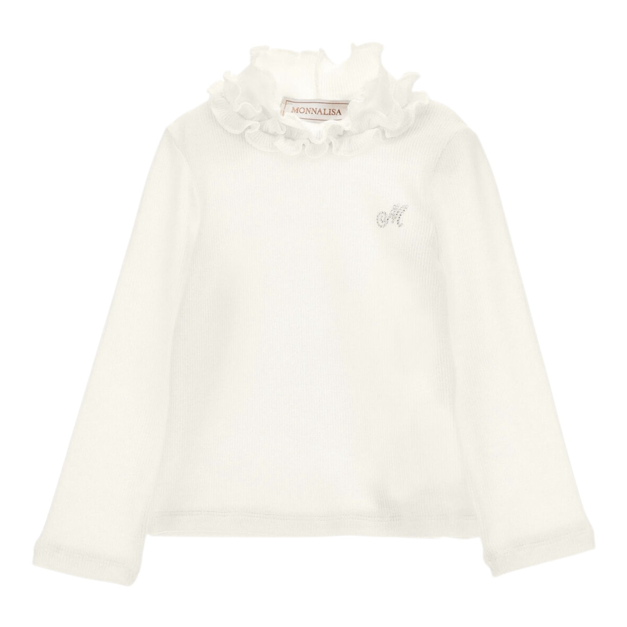 Monnalisa Maglia tinta unita Mezzo Collo Panna per Neonata 37F600 PANNA MONNALISA 