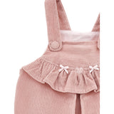 Monnalisa Salopette tinta unita In Velluto Rosa per Bambina 37F902J ROSA MONNALISA 
