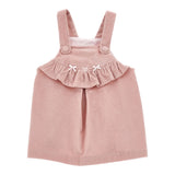 Monnalisa Salopette tinta unita In Velluto Rosa per Bambina 37F902JX ROSA MONNALISA 