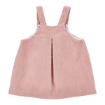 Monnalisa Salopette tinta unita In Velluto Rosa per Neonata 37F902 ROSA MONNALISA 
