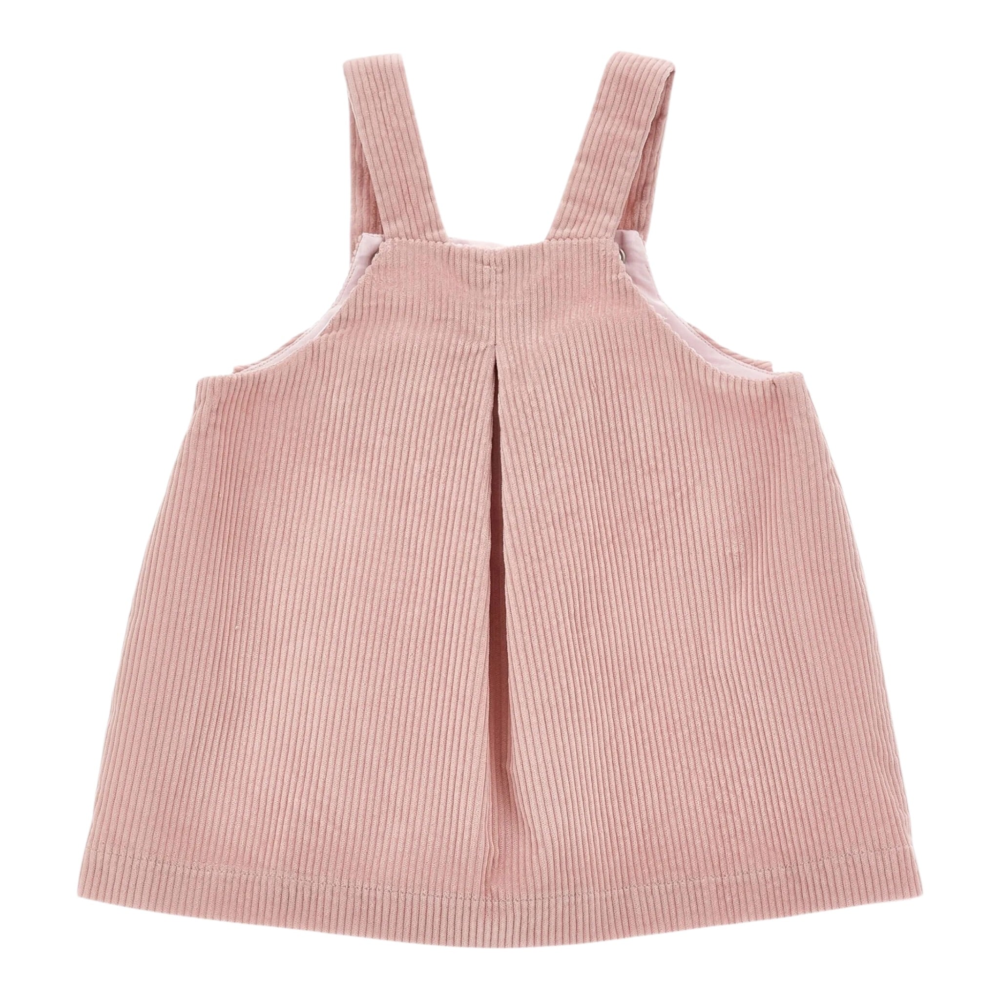 Monnalisa Salopette tinta unita In Velluto Rosa per Neonata 37F902X ROSA MONNALISA 