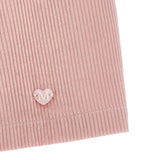 Monnalisa Salopette tinta unita In Velluto Rosa per Neonata 37F902X ROSA MONNALISA 