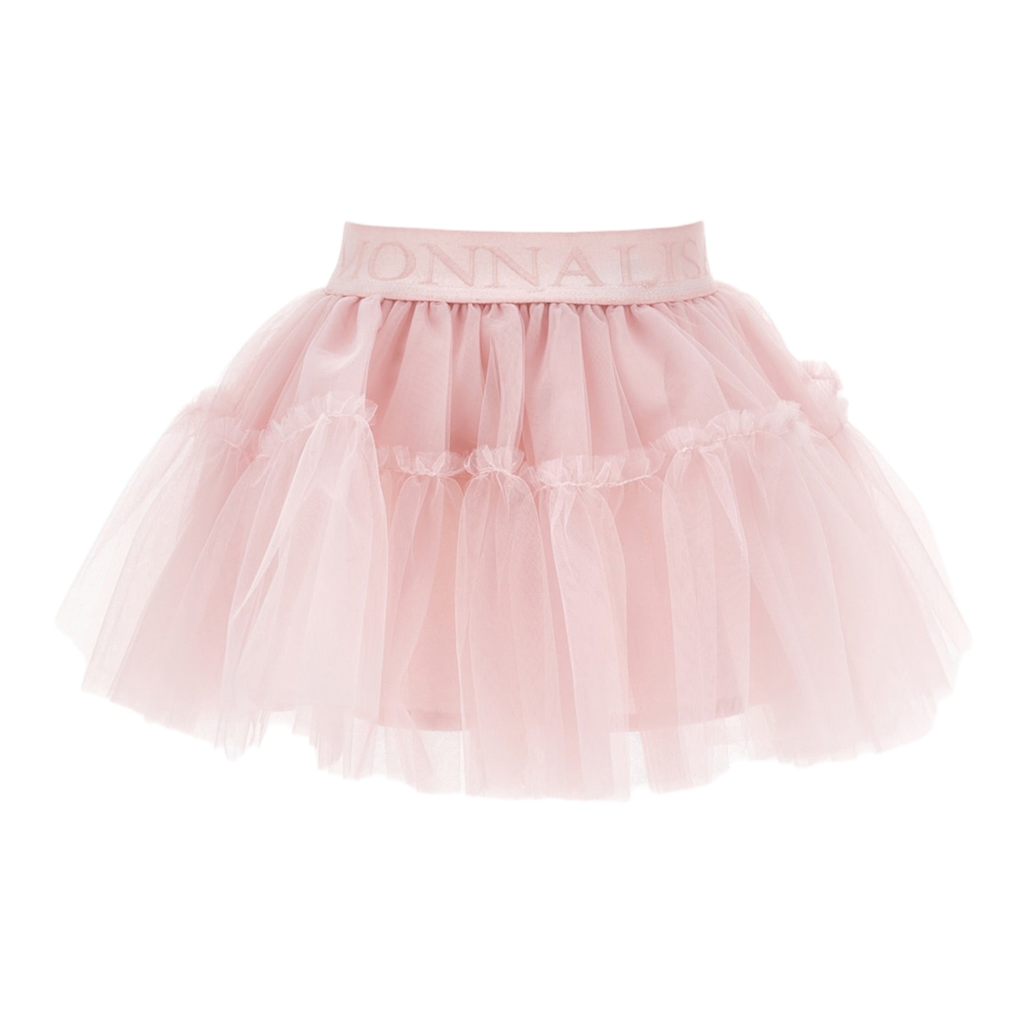 Monnalisa Gonna tinta unita con Tulle Rosa per Neonata 37FGON ROSA MONNALISA 