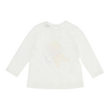Monnalisa Shirt tinta unita con Stampa Bianco per Neonata 388614P6 BIANCO MONNALISA 