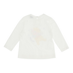 Monnalisa Shirt tinta unita con Stampa Bianco per Bambina 388614P6J BIANCO MONNALISA 