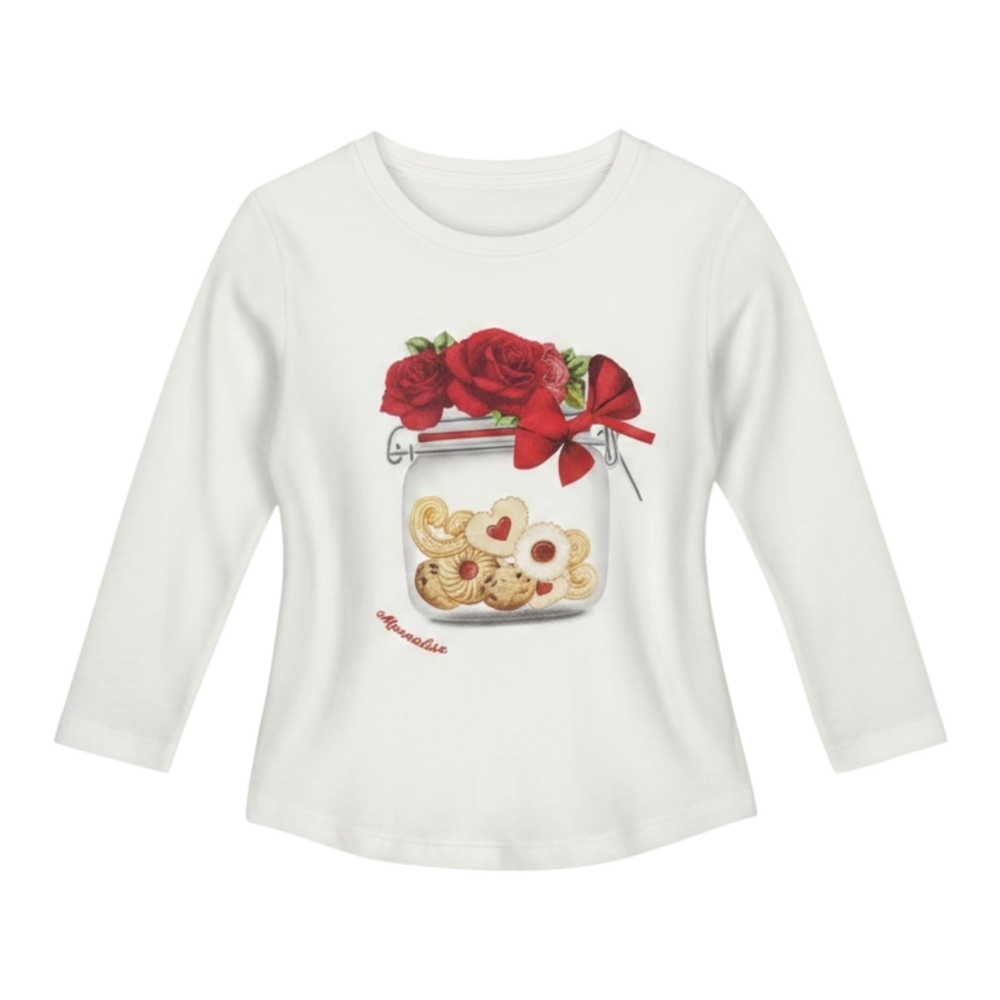 Monnalisa Shirt tinta unita con Stampa Bianco per Neonata 392606SP BIANCO MONNALISA 