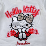 Monnalisa Abito tinta unita con Stampa Bianco per Neonata 394913RH BIANCO MONNALISA 