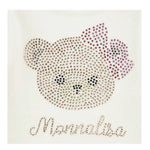 Monnalisa Maglia Girocollo tinta unita con Brillantini Panna per Neonata 39D617 PANNA MONNALISA 
