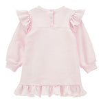 Monnalisa Maxi Felpa tinta unita con Rouches E Stampa Rosa per Neonata 39D900 ROSA MONNALISA 