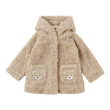 Monnalisa Cappotto tinta unita con Cappuccio Beige per Bambina 39F103 BEIGE MONNALISA 