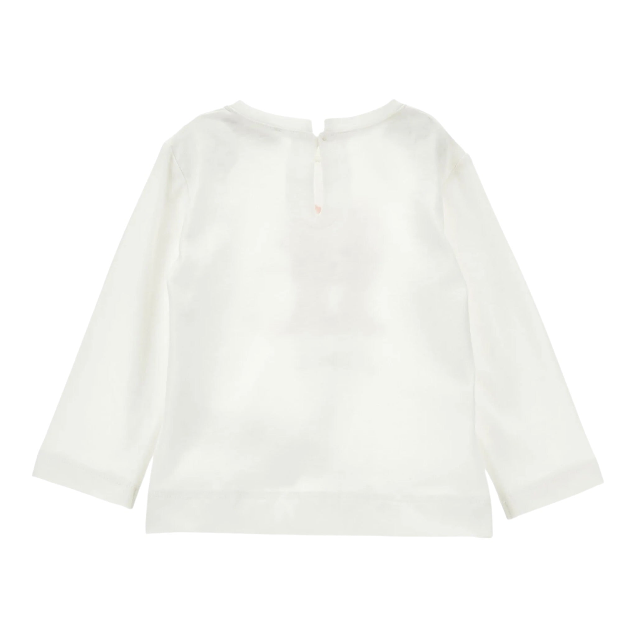 Monnalisa Shirt Girocollo tinta unita Cn Stampa Panna per Bambina 39F602X PANNA MONNALISA 