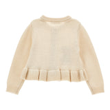Monnalisa Cardigan tinta unita con Ricami Beige per Neonata 39F802 BEIGE MONNALISA 