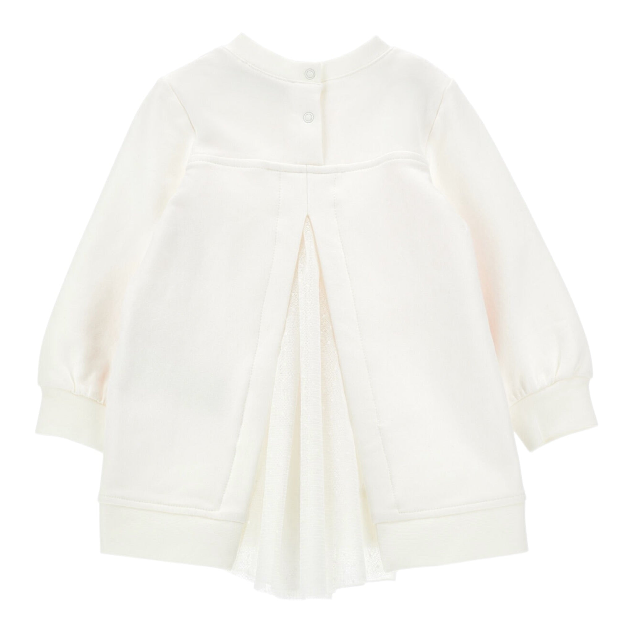Monnalisa Abito Felpa Bicolore Manica Lunga con Stampa Rosa/Panna per Bambina 39F901 ROSA/PANNA MONNALISA 