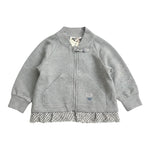 Monnalisa Felpa tinta unita con Zip E Stampa Grigio per Neonata 632800S6 GRIGIO MONNALISA 