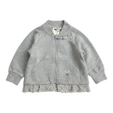 Monnalisa Felpa tinta unita con Zip E Stampa Grigio per Neonata 632800S6 GRIGIO MONNALISA 