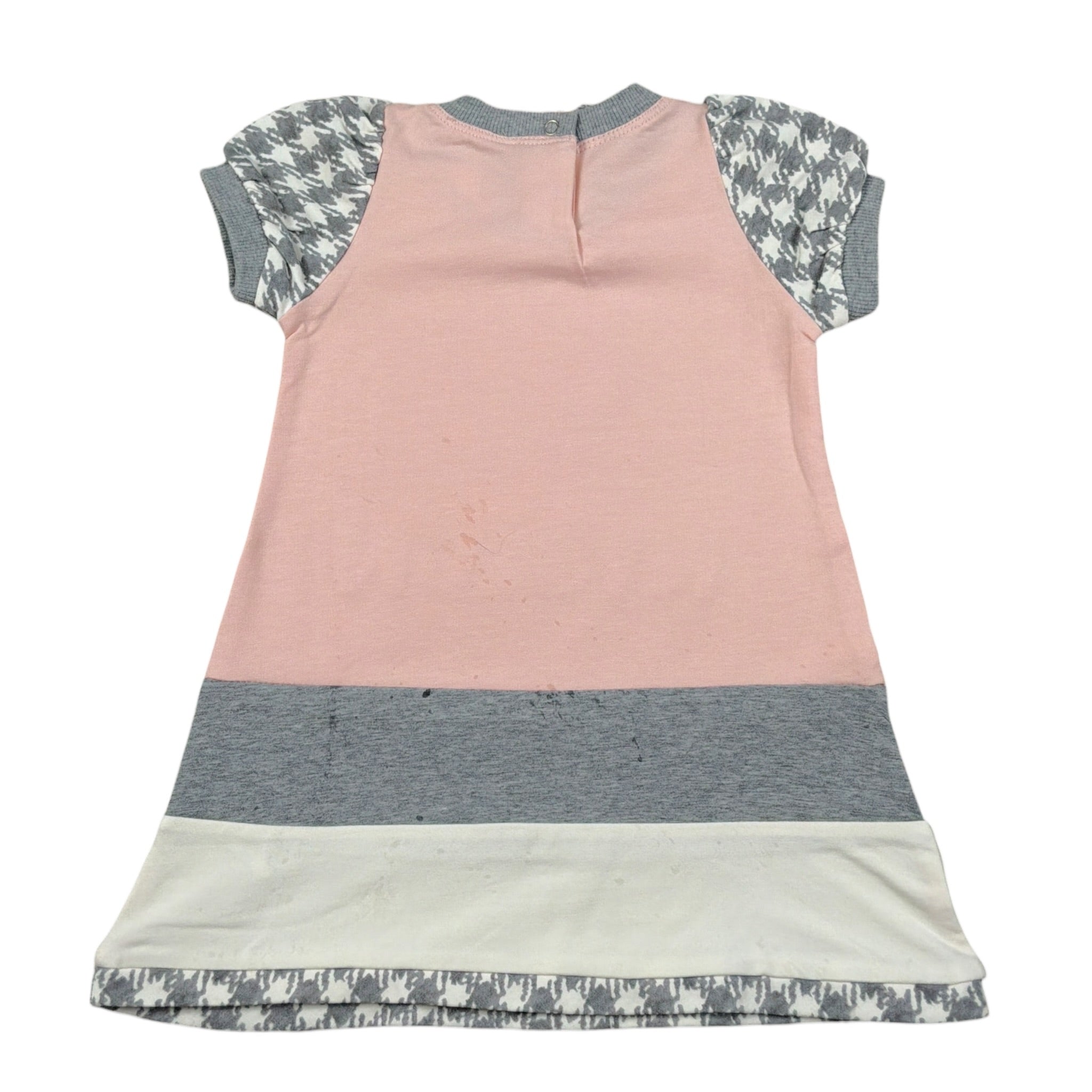 Monnalisa Abito Mezza Manica Tricolore con Stampa Multicolor per Neonata 632902S5 MULTICOLOR MONNALISA 